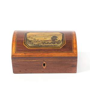 A George IV Period Antique Rosewood and Satinwood Box