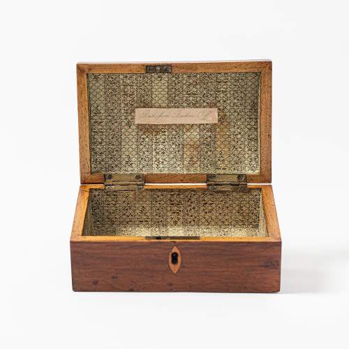 A George IV Period Antique Rosewood and Satinwood Box image-3