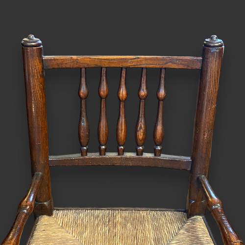 George II Country Cottage Oak Armchair image-2