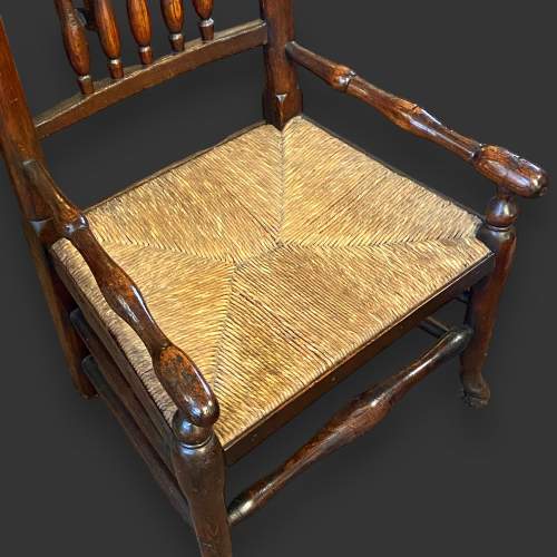 George II Country Cottage Oak Armchair image-3