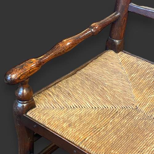 George II Country Cottage Oak Armchair image-4