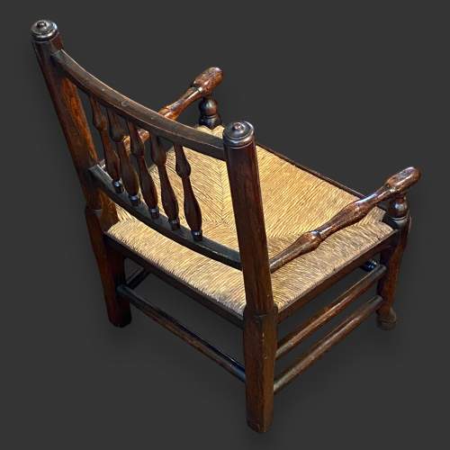 George II Country Cottage Oak Armchair image-6