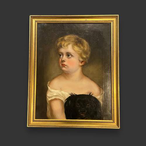 Victorian Oil on Canvas Portrait of a Young Boy image-1