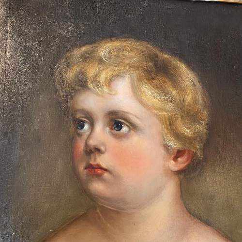 Victorian Oil on Canvas Portrait of a Young Boy image-2