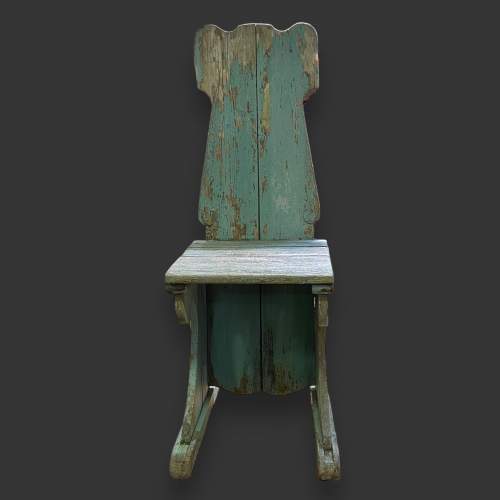 European Teal Painted Chair image-2