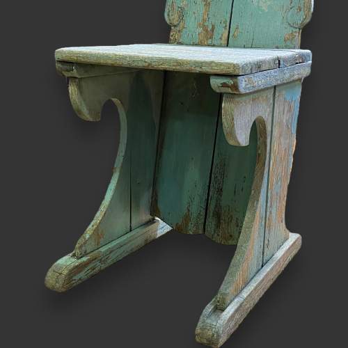 European Teal Painted Chair image-4