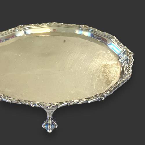 George III Silver Salver or Card Waiter image-2