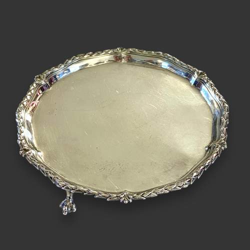 George III Silver Salver or Card Waiter image-1