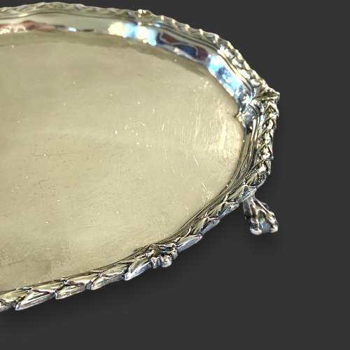 George III Silver Salver or Card Waiter image-3
