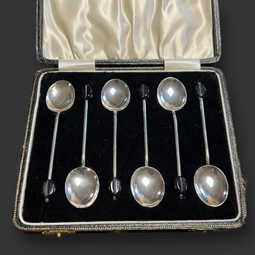 Boxed Silver Coffee Bean Spoons image-2