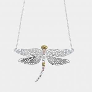 A Sterling Silver Dazzling Dragonfly Necklace