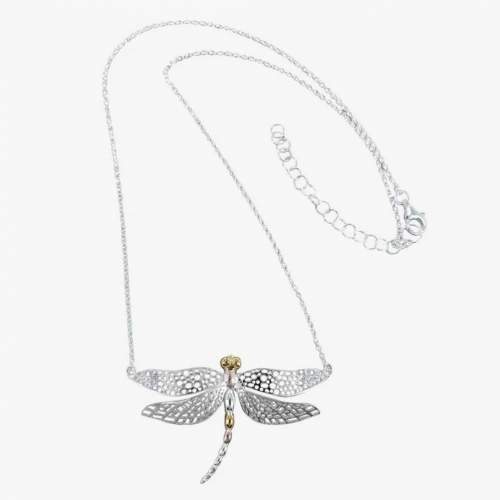 A Sterling Silver Dazzling Dragonfly Necklace image-2