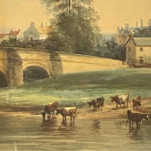 Albert Milton Drinkwater Watercolour of Cattle Grazing image-2