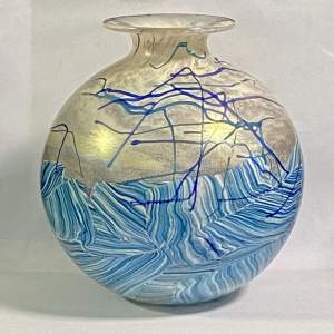 Isle of Wight Large Seascape Glass Vase