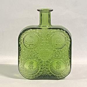1960s Riimimaki Glass Grapponia Bottle Vase