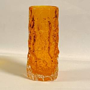 Whitefriars Glass Tangerine Bark Vase
