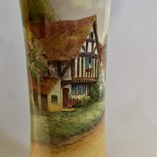 Royal Worcester Porcelain Cylindrical Vase image-4