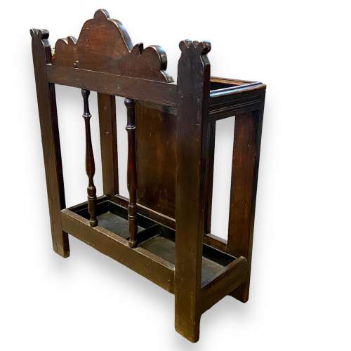 Victorian Carved Oak Stick and Umbrella Stand image-4