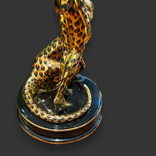 20th Century Franklin Mint House of Erte Leopard Figure image-4