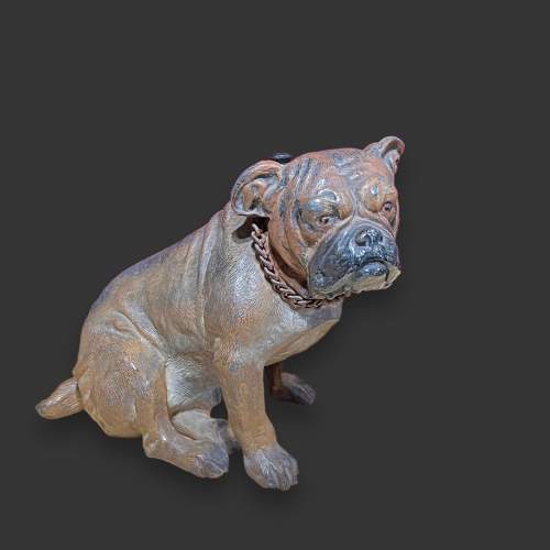 Early 20th Century Austrian Cold Painted Bulldog Table Striker image-1