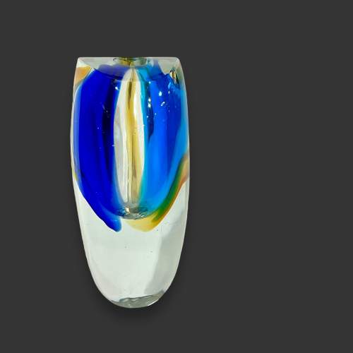 Large and Heavy Cut Glass Sculptural Vase image-4