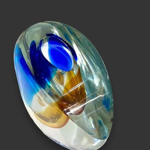 Large and Heavy Cut Glass Sculptural Vase image-5