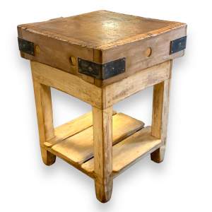 Butchers Block on Pine Stand
