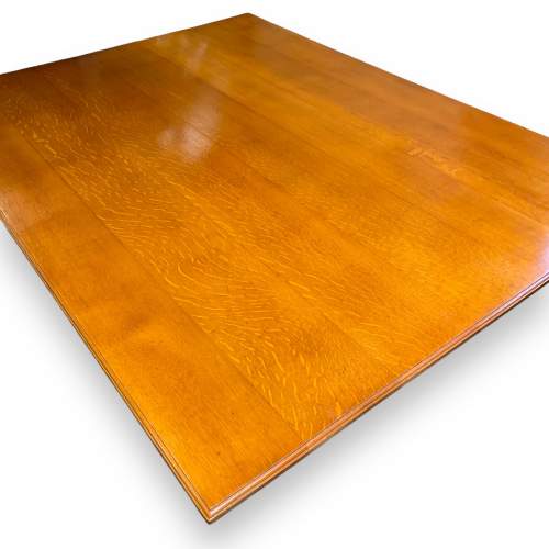 Large Solid Golden Oak Farmhouse Kitchen Table image-6