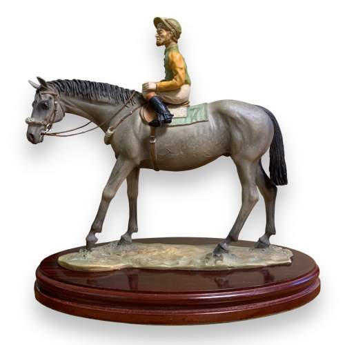 Large Racehorse and Jockey Figure image-1