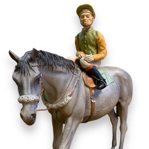 Large Racehorse and Jockey Figure image-2