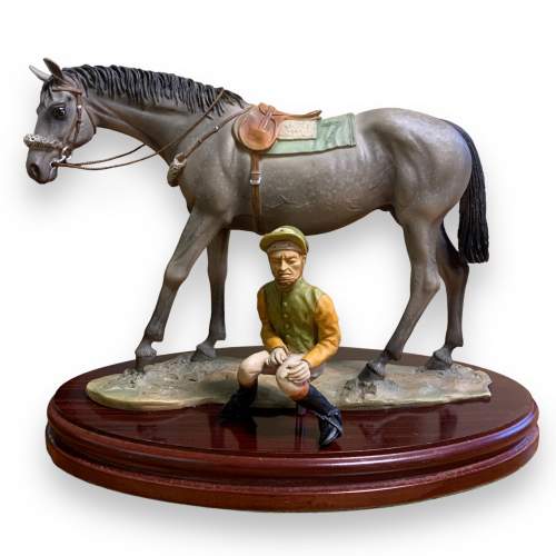 Large Racehorse and Jockey Figure image-3