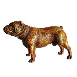 Early 20th Century Austrian Cold Painted Bronze Bulldog
