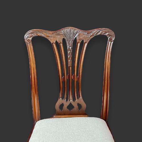 A Set of Nine 19th Century Carved Mahogany Dining Chairs image-4