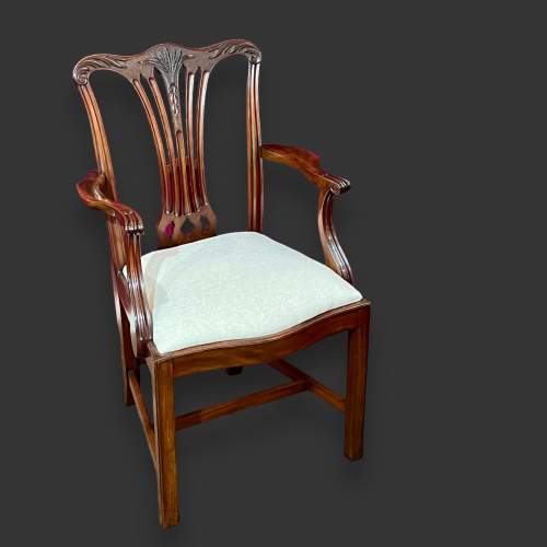 A Set of Nine 19th Century Carved Mahogany Dining Chairs image-5