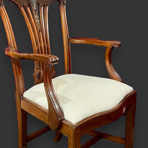 A Set of Nine 19th Century Carved Mahogany Dining Chairs image-6