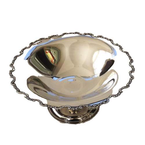 Heavy Over 13 Oz George V 1924 Solid Silver Table Fruit Bowl image-2