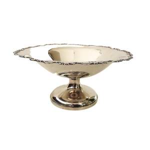 Heavy Over 13 Oz George V 1924 Solid Silver Table Fruit Bowl