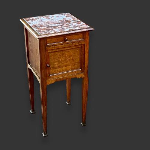 Early 20th Century French Marble Top Night Cupboard image-1