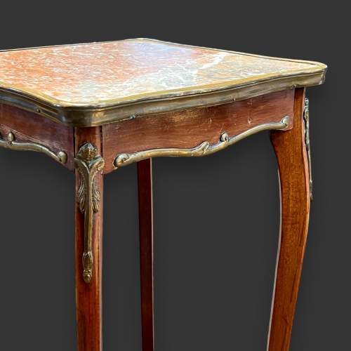 Victorian French Empire Walnut Marble Top Plant Stand image-3