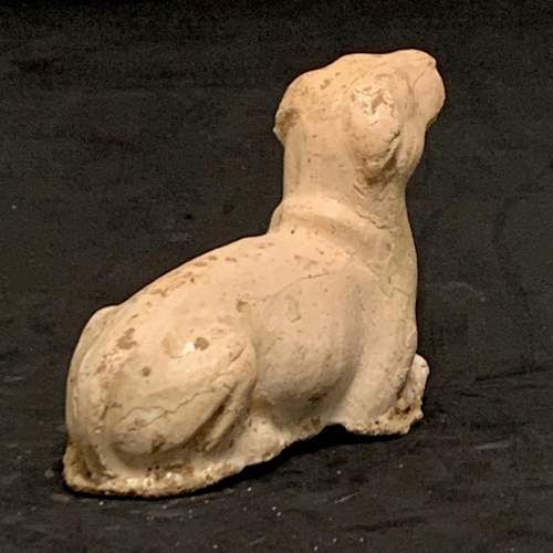 Tang Dynasty Cream Glazed Dog Figurine image-2