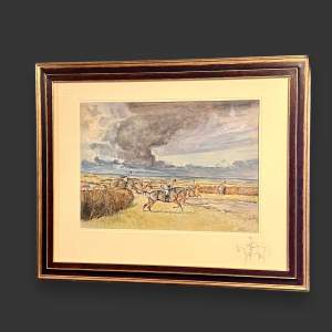 Original Daniel Crane Watercolour Painting of the Quorn Hunt