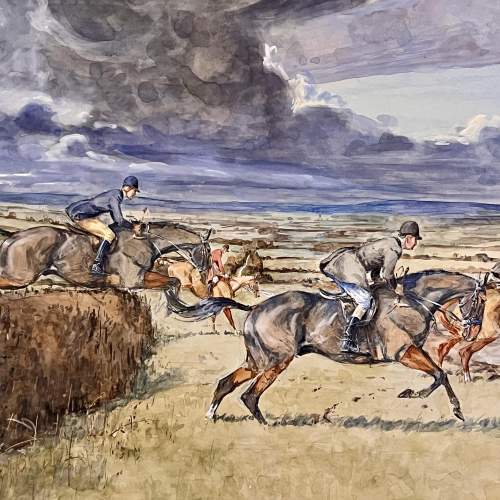 Original Daniel Crane Watercolour Painting of the Quorn Hunt image-2