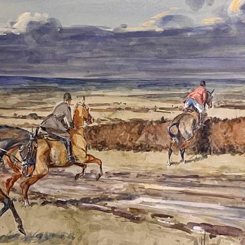 Original Daniel Crane Watercolour Painting of the Quorn Hunt image-3