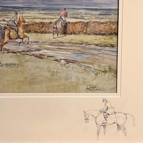Original Daniel Crane Watercolour Painting of the Quorn Hunt image-4