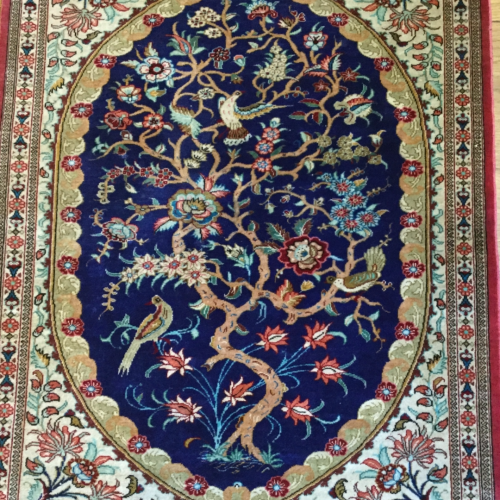 Persian Qum Silk - Tree of Life Design image-6