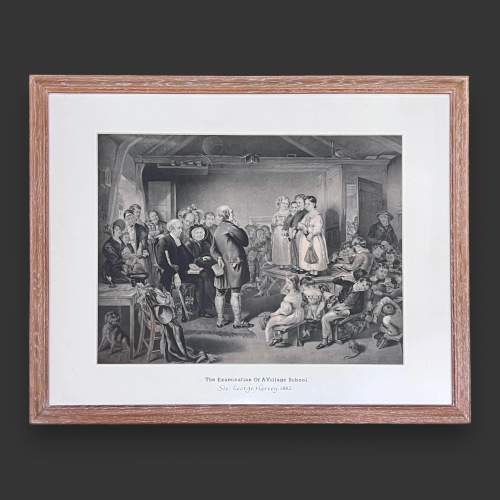 19th Century Engraving of the Examination of a Village School image-1