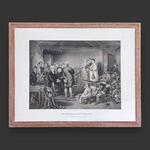 19th Century Engraving of the Examination of a Village School
