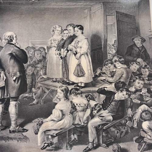 19th Century Engraving of the Examination of a Village School image-3