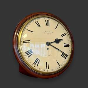 Mid 19th Century English Fusee Dial Clock by T. Cox Savory