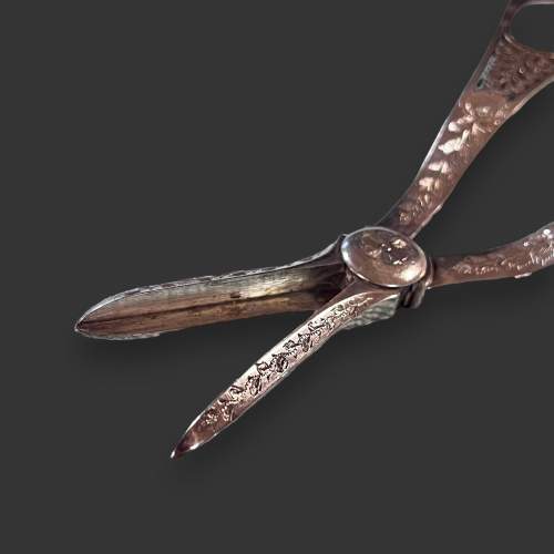 19th Century Silver Plated Grape Scissors image-4